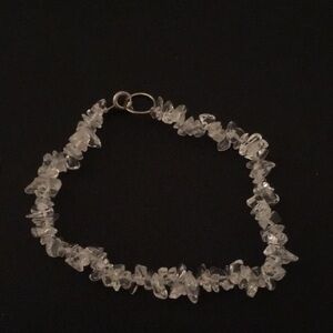 Elegant Clear Quartz Bracelet with Silver Clasp